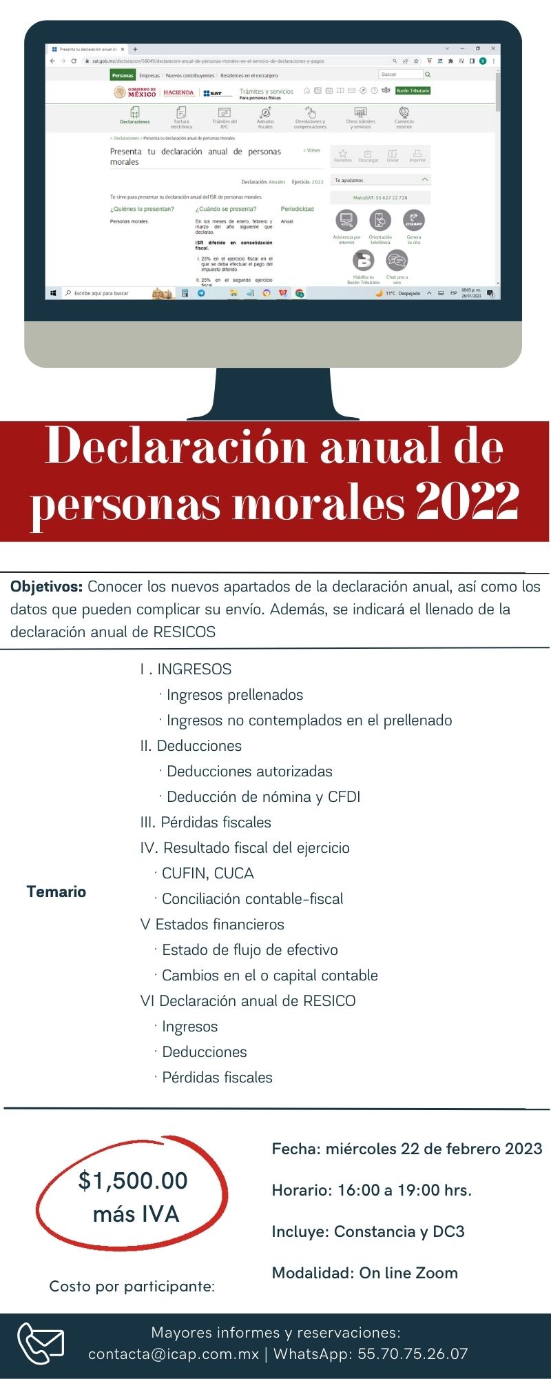 Declaración Anual De Personas Morales 2022 – ICAP